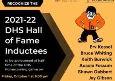 Congratulations to the 2021 DHS Athletic Hall of Fame Inductees