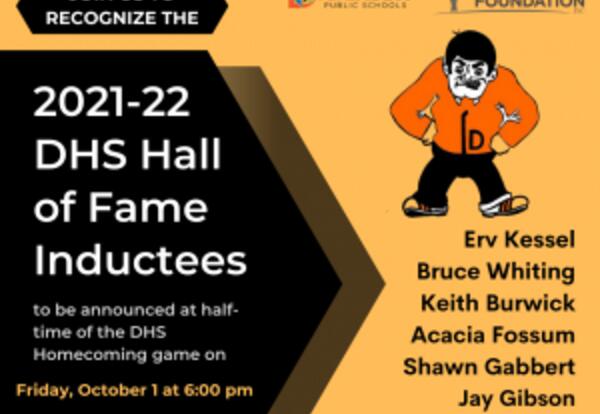 Congratulations to the 2021 DHS Athletic Hall of Fame Inductees